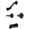 Kingston Brass Two-Handle Tub and Shower Faucet, Matte Black KB240AKL - alternate 1